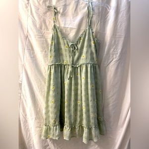 Cute sunflower summer mini dress